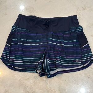 Athleta Women's Striped Athletic Shorts built in style